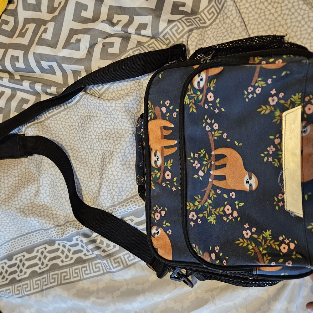 Sloth Print Crossbody Bag